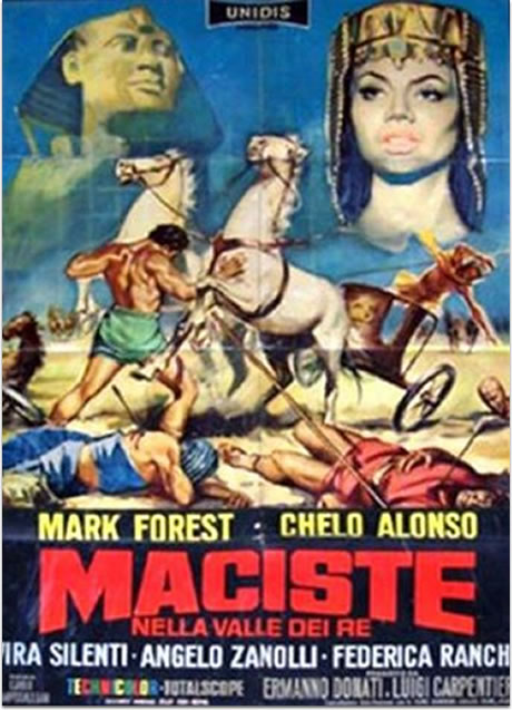 filmski plakat: maciste u dolini kraljeva