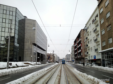 snijeg u zagrebu / šubićeva ulica, zagreb