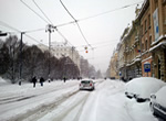 snijeg u zagrebu / trg ante starčevića, zagreb