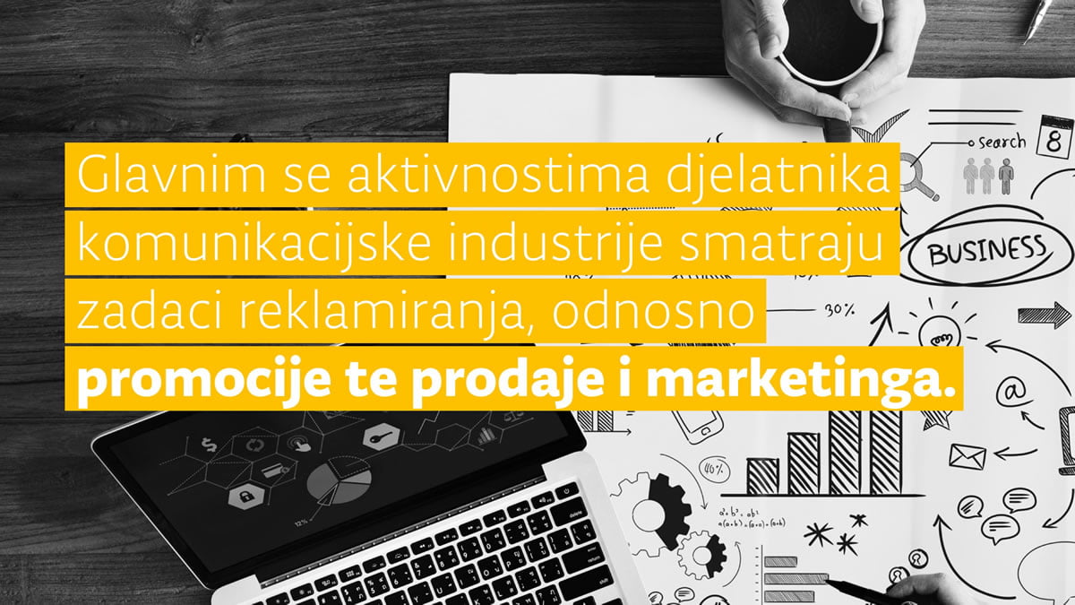 aktivnosti komunikacijske industrije: reklamiranje, promocija, prodaja i marketinig