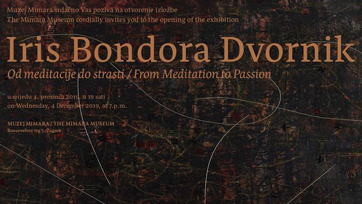 od meditacije do strasti / iris bondora dvornik / mimara zagreb 2019