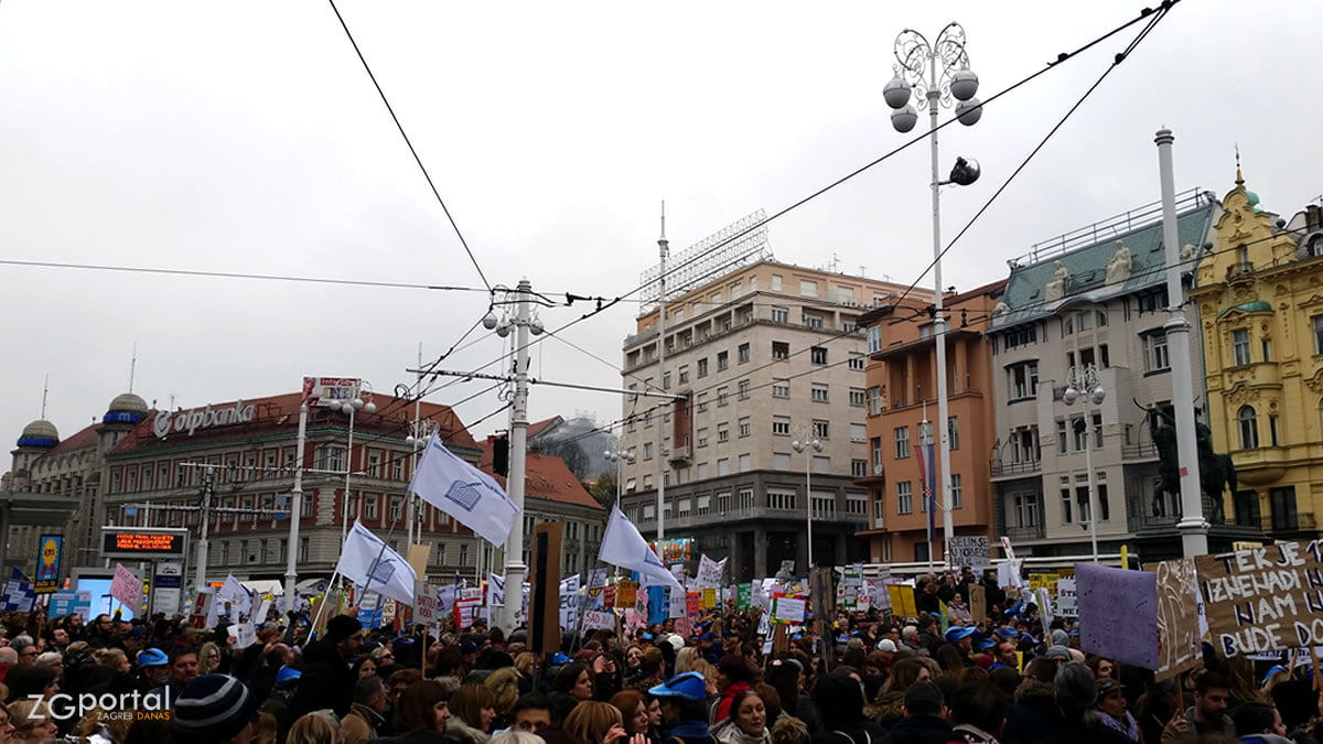 prosvjed "hrvatska mora bolje" | trg bana jelačića zagreb | 25.11.2019.