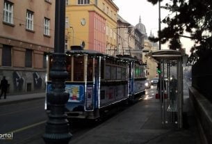 veseli božićni tramvaj | mihanovićeva ulica, zagreb | prosinac 2012.