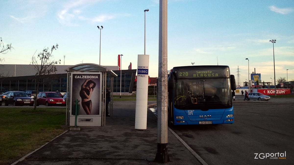 autobusna linija 270 dubec - blaguša - terminal dubec, zagreb - prosinac 2012.