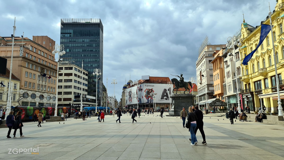 zagrepčani - trg bana jelačića, zagreb - ožujak 2021.