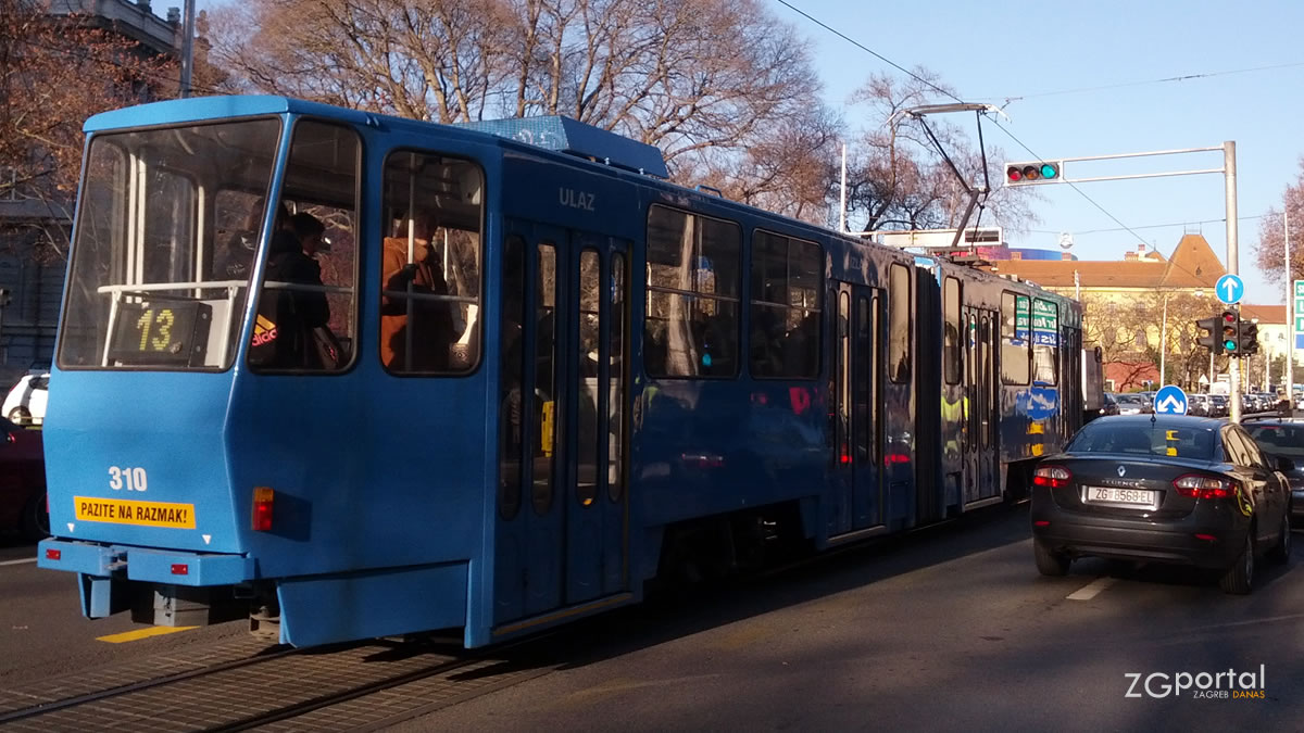 tramvajski promet | linija 13 | zet zagreb | tatra kt4 | studeni 2016.