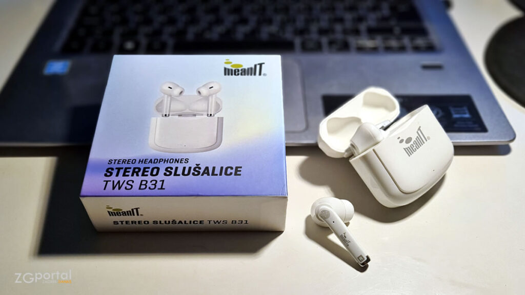 meanit tws b31 white :: bežične stereo slušalice :: true wireless stereo headphones :: 2022.