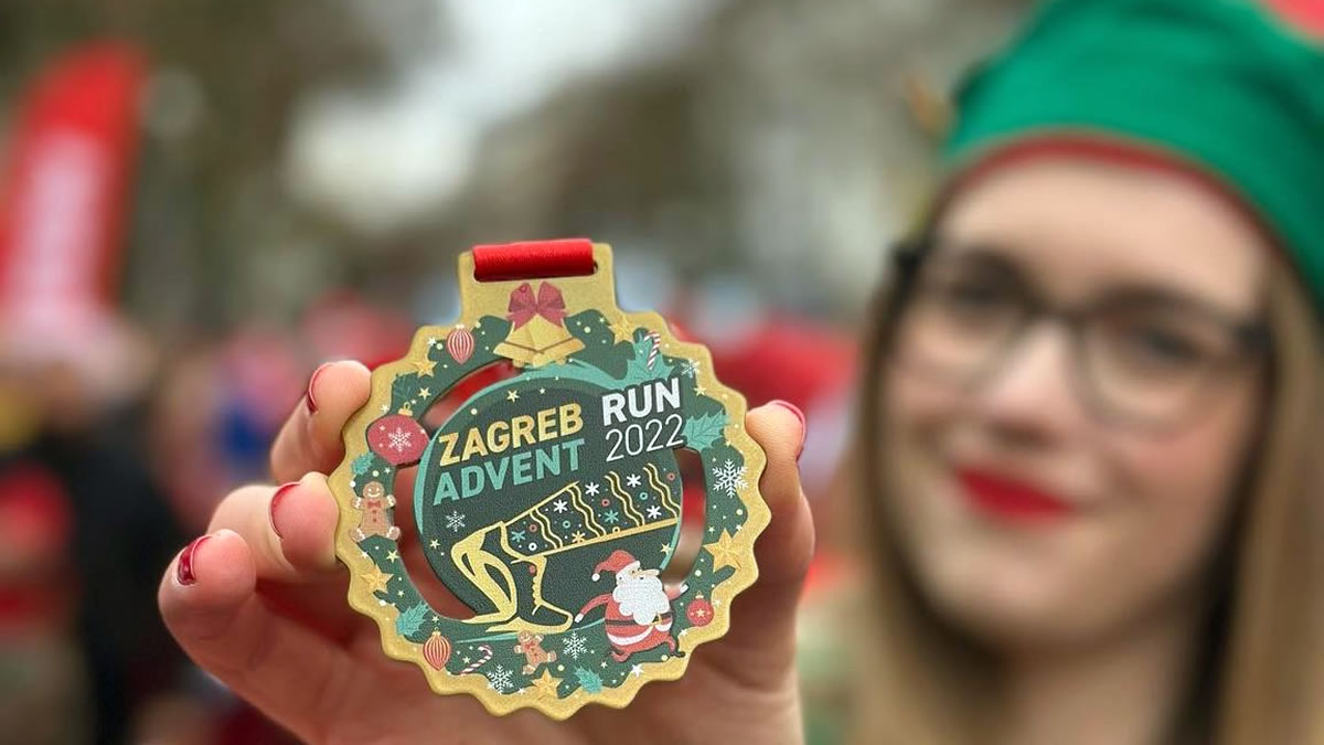 medalja sa adventske utrke "zagreb advent run 2022"