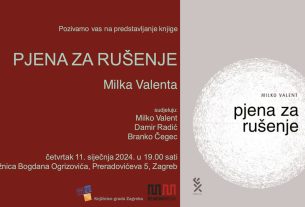 milko valent - knjiga "pjena za rušenje" | knjižnica bogdan ogrizović zagreb | 11.01.2024.